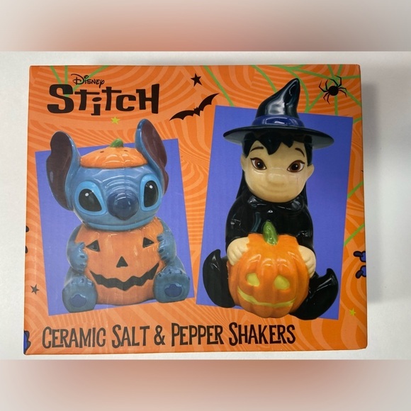 Disney - Lilo & Stitch - Halloween - Salt & Pepper Shakers - BNIB ๐๐ป๐ - Picture 7 of 7